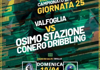 Si gioca domenica: Valfoglia-Osimo Stazione Conero Dribbling (ore 16)